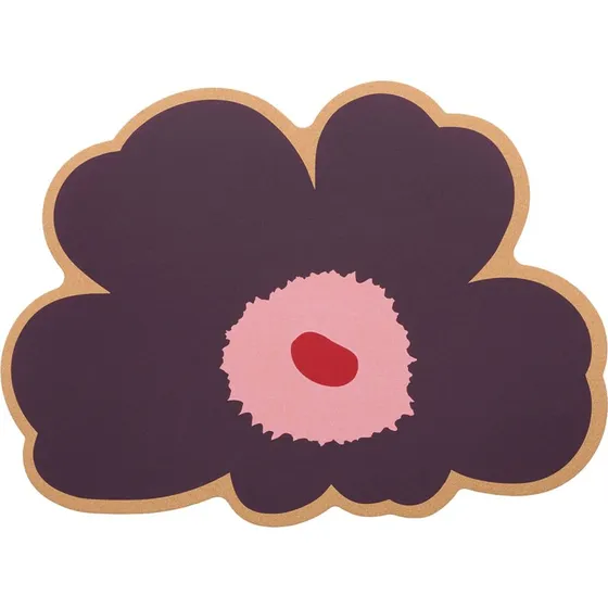Marimekko Unikko bordunderlag i kork - Cranberry/Pink