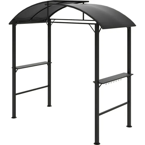 BBQ Grillpavillon 233x110x235 cm, mørkegrå, stålramme