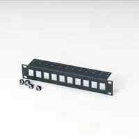 MACRORACK 10" Patchpanel til 8x Systimax Modular Jack, 1HE, Sort