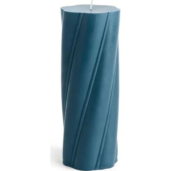 HAY Soft Serve Stearinlys Large Dark Teal Ø9,5 x H24,5 cm