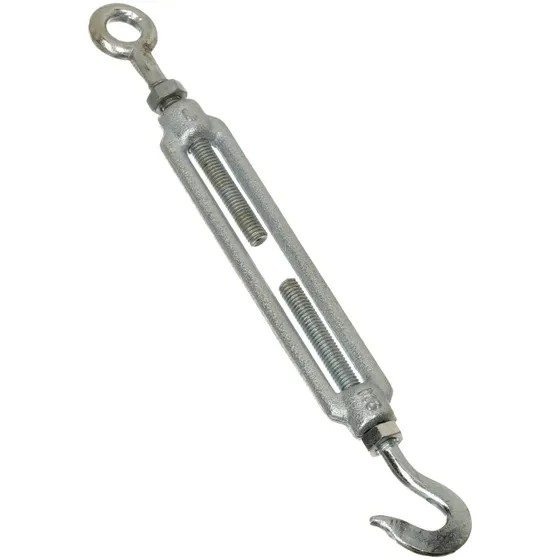 Bardunstrammer øje/krog galvaniseret 10mm
