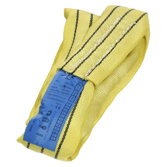 Rundsling dobbeltsyet gul 3T 1,5m polyester