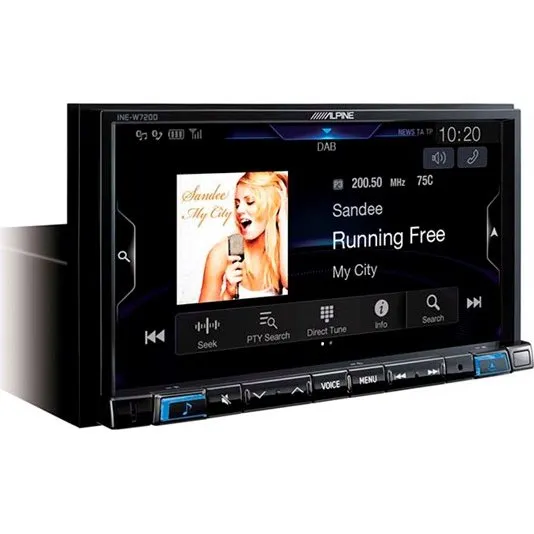 Alpine INE-W720D 2-DIN navigation m/DAB+, 7" skærm, CarPlay/Android Auto