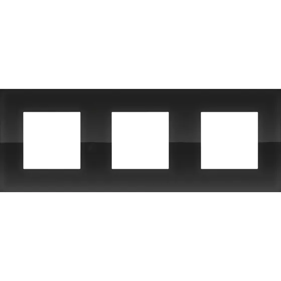 Niko Ramme 3-modul Pure Liquid Black