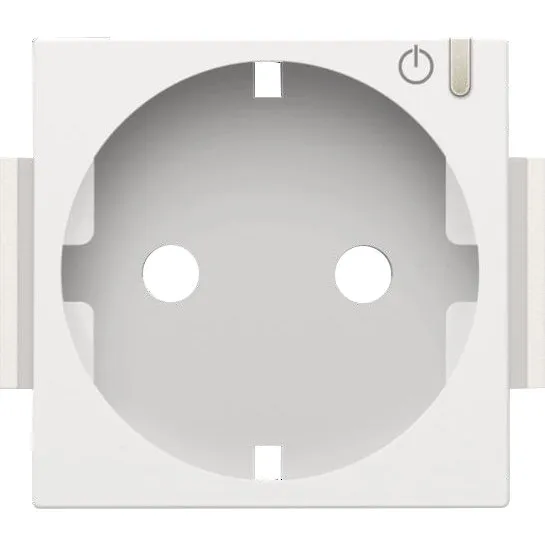 Afdæk smart stikkontakt med sidejord, White Coated
