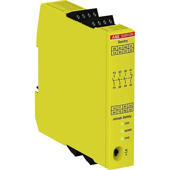 ABB SSR10M Sikkerhedsrelæ 3NO+1NC 85-265V AC/DC