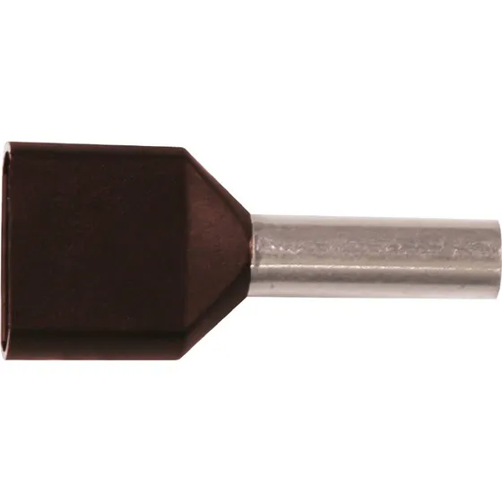 Iso. twin-terminalrør 2x6mm² l18 sort A6-18ETW2