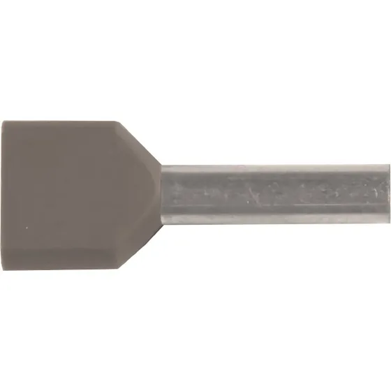 Iso. twin-terminalrør 2x2,5mm² l13 grå A2,5-13ETT2
