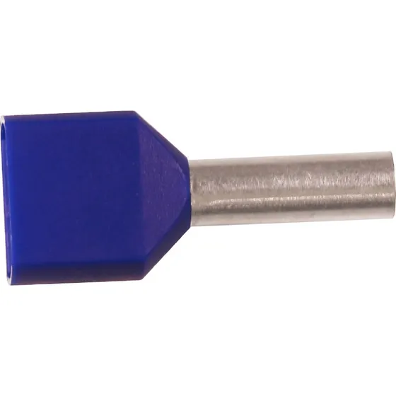 Iso. twin-terminalrør 2x2,5mm² l13 blå A2,5-13ETW2