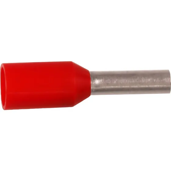Iso. terminalrør A1-12ETT 1mm² L12 Rød