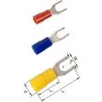 Abiko KA4643G-PB Isoleret gaffelkabelsko 4-6mm2 M4 Gul