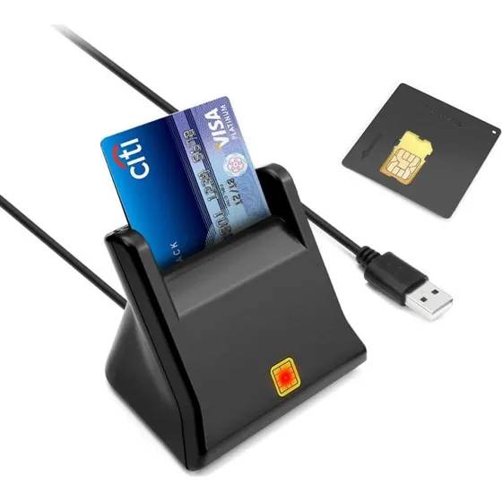 NÖRDIC USB-A Smart- og SIM-kortlæser ISO7816