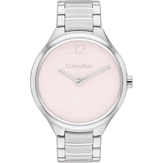 Calvin Klein 25100049 Dameur, Sølv/Roseguld, Sølvskive