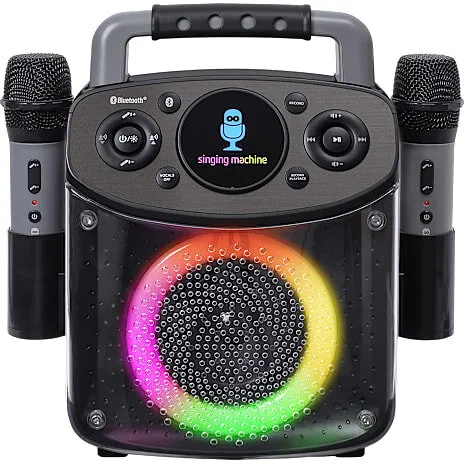 Singing Machine Mini karaoke-højttaler med Bluetooth og stemmeforandrer