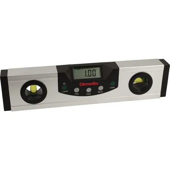 Diesella Digitalt vaterpas 400 mm med laser og LED
