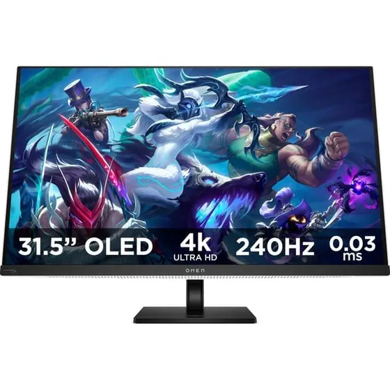HP OMEN Transcend 32 – 31,5" 4K QD‑OLED 240Hz gaming-skærm