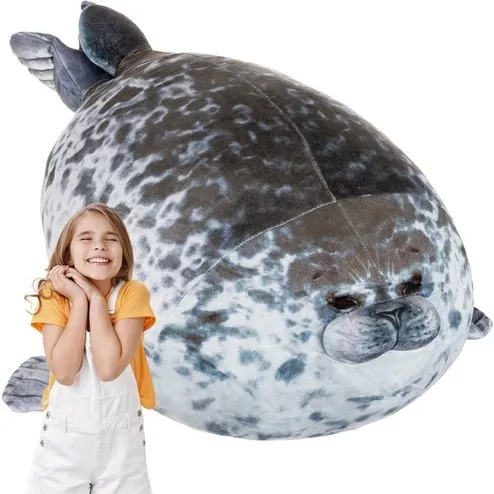 Maskot Kruzzel Sæl 60 cm - Blød lang bamse