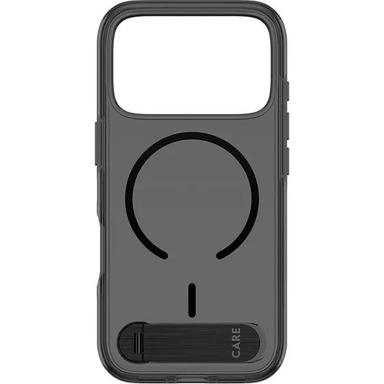 PanzerGlass CARE Kickstand Case til iPhone 18 Pro & 17 Pro - Smokey Black
