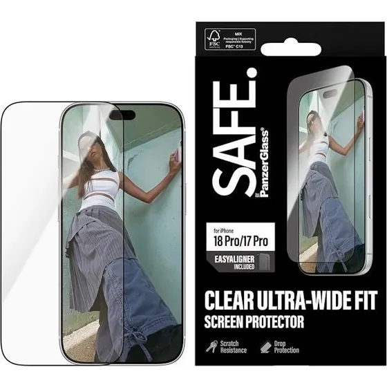 PanzerGlass SAFE. Skærmbeskytter til iPhone 18 Pro & 17 Pro