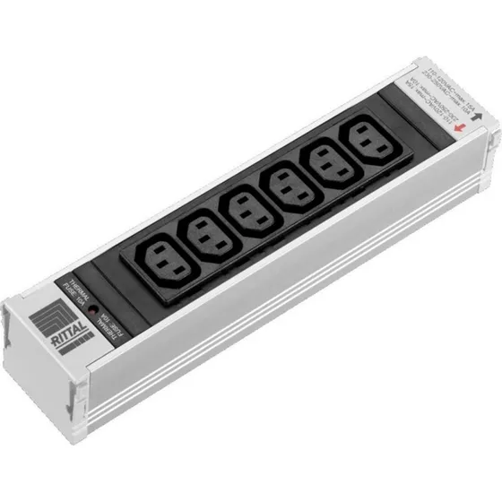 Rittal Strømfordelingsenhed 6-stik 19" Rack (6xC13, 2,5m)