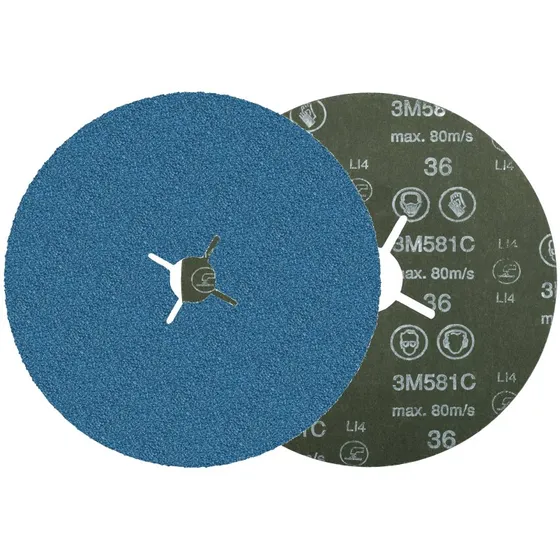 3M Fiberrondel 581C P80 125mm til intensiv slibning