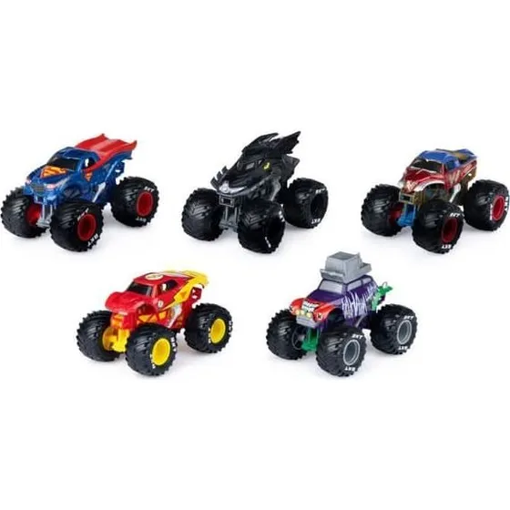 Monster Jam DC Comics 1:64 Die-Cast bil sæt med 5 stk.