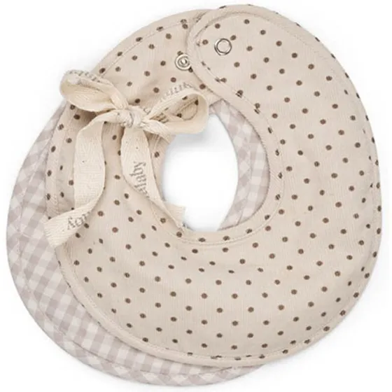 Lalaby BIBI savlesmække 2-pak – Brown Dot & Beige Gingham