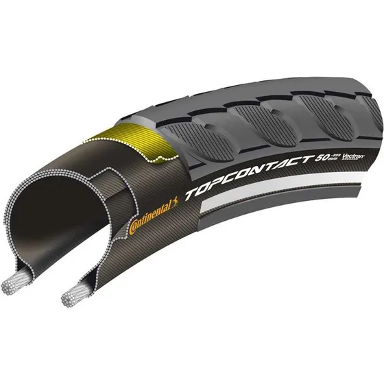 Continental Top CONTACT II Vectran 26x2.00 (50-559) sort/refleks