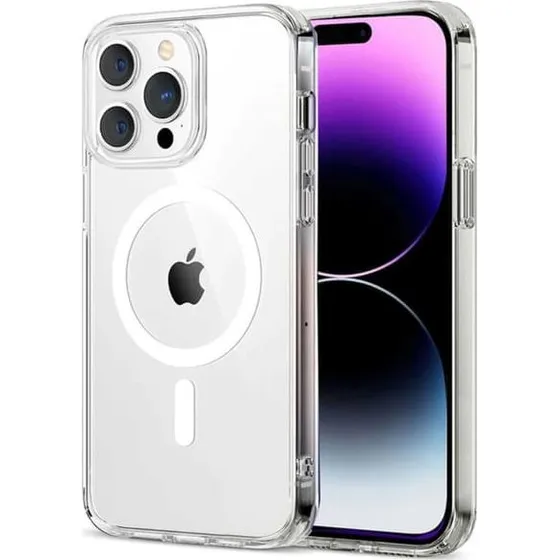 iPhone 15 Pro Magsafe Cover - Gennemsigtig & Magnetisk