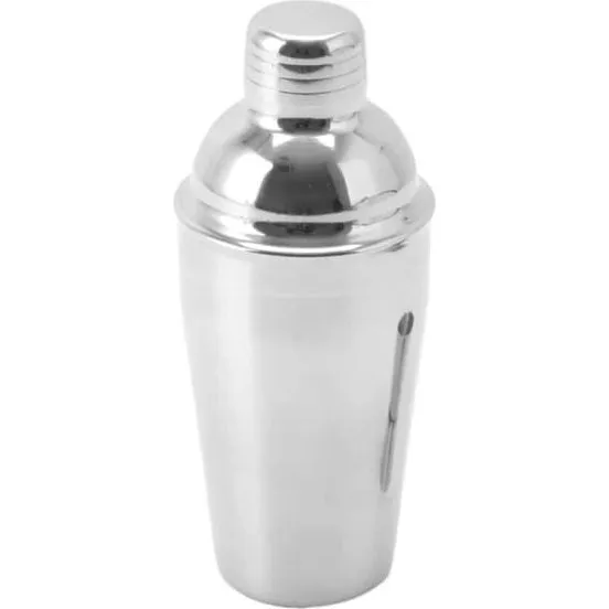 Cocktail shaker i rustfrit stål, 550ml - 3-delt deluxe model