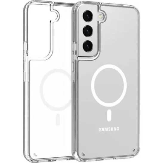 Galaxy S22 Magnetisk Mobilcover - Magsafe Kompatibel, Gennemsigtig