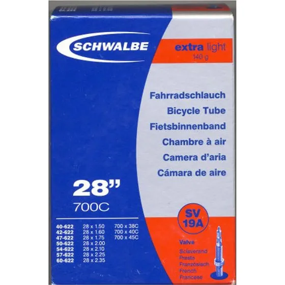 Schwalbe X-Light cykelslange 700x38-62C 40mm racerventil