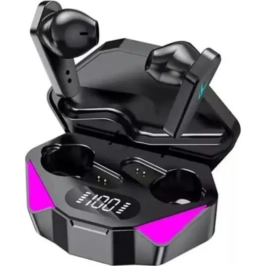 Trådløs RGB Gaming TWS Bluetooth Stereo In-Ear Hovedtelefoner - Black