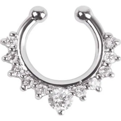 Falsk septum næsering i rustfrit stål - 17x15mm