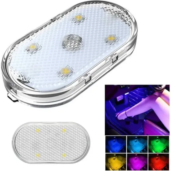 Trådløs LED-bilbelysning med touch – 7 farver
