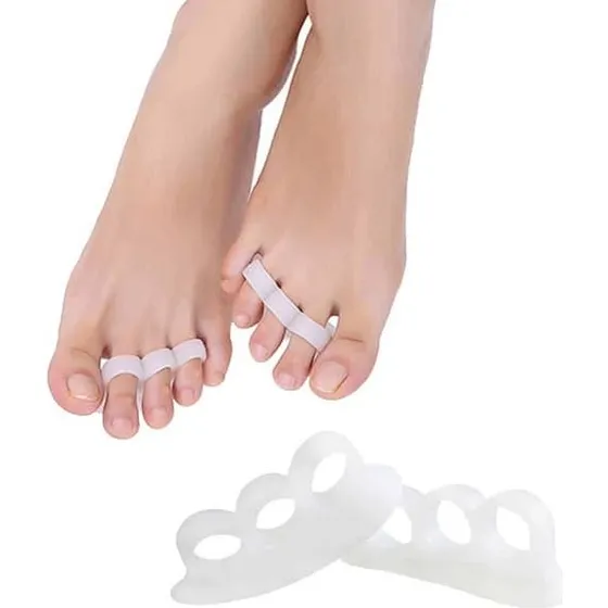2-pak Hallux Valgus Tåseparatorer i blød silikonegel