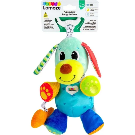 Lamaze Pupsqueak - Blød aktivitetsbamse til baby