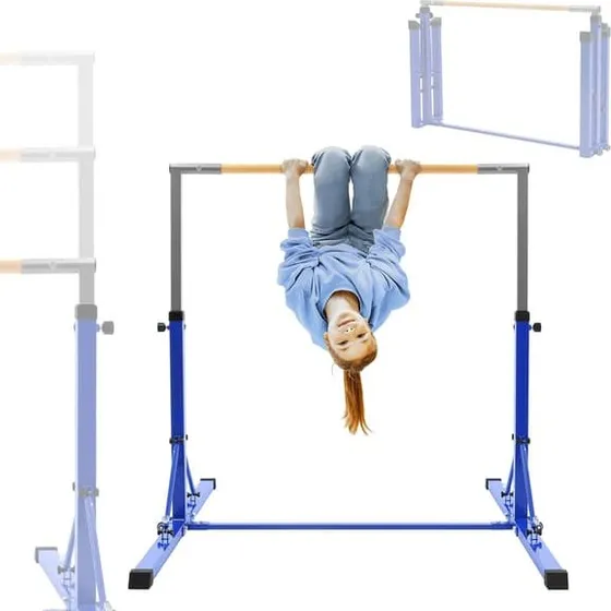 Hauki Foldbar Gymnastikstang til Børn, Blå, 95,5-150 cm