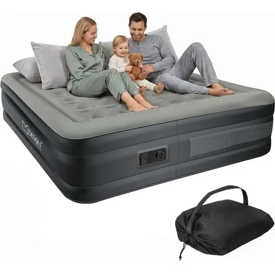 ML-design Luftmadras med indbygget pumpe til 2 personer (203x157x47 cm)