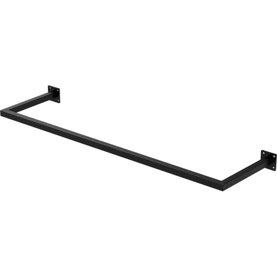ML-Design Vægmonteret Tøjstang Rektangel - Sort Rustfrit Stål 110cm