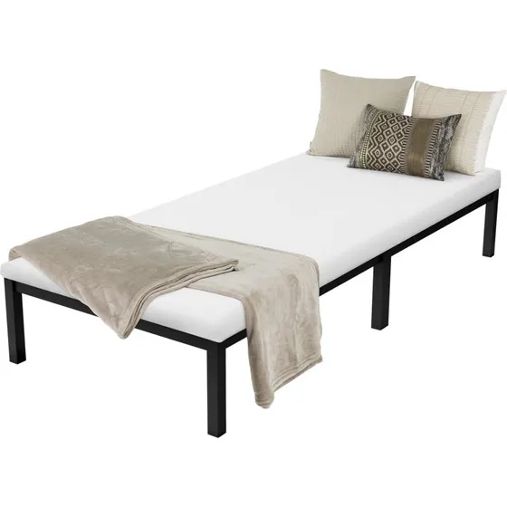 ML Design metalseng 90x200 cm med lamelramme, sort