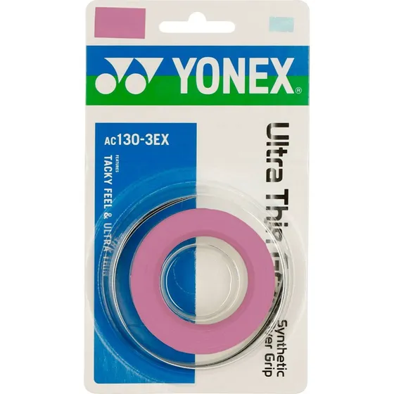 Yonex Ultra Thin Grap Overgrip 3-pak, Sort 0,40 mm