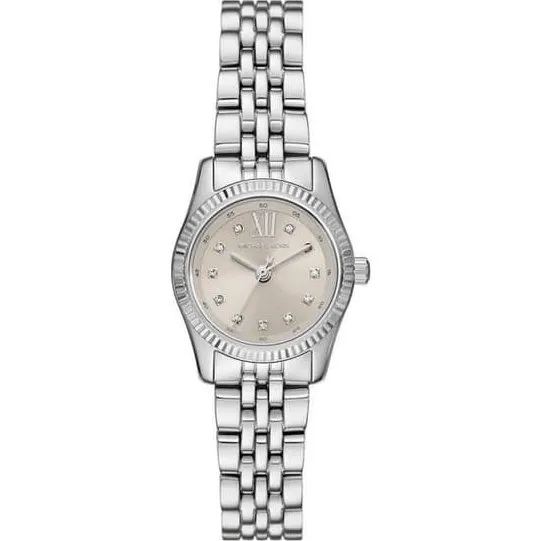 Michael Kors MK4843 Lexington dameur i sølv med grøn skive