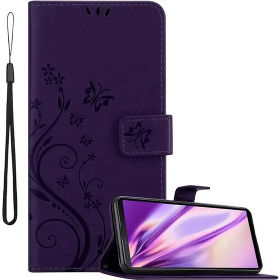 Sony Xperia 10 III Pungetui Cover med Blomster og Sommerfugle