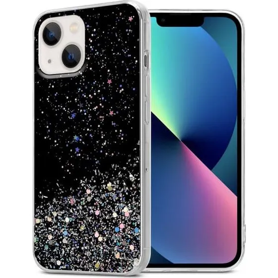 iPhone 13 Cover Etui med Glitterdesign