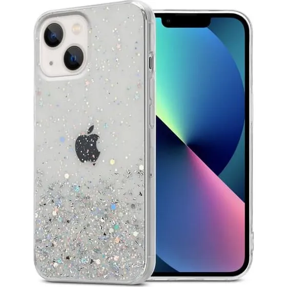 iPhone 13 Cover med Glitterdesign - Tyndt og Beskyttende Etui