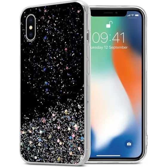 iPhone X / XS Glitter Etui Case - Ultra tyndt og beskyttende