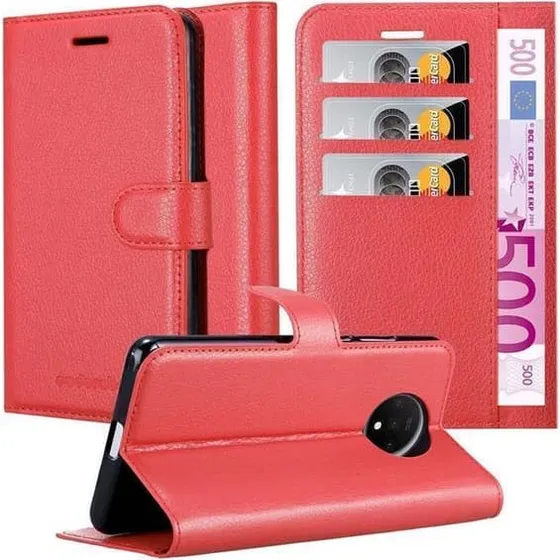 OnePlus 7T Pungetui Cover Case i imiteret læder