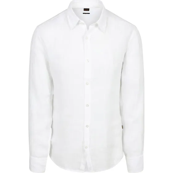 BOSS Relegant Skjorte i hvid linned - XL