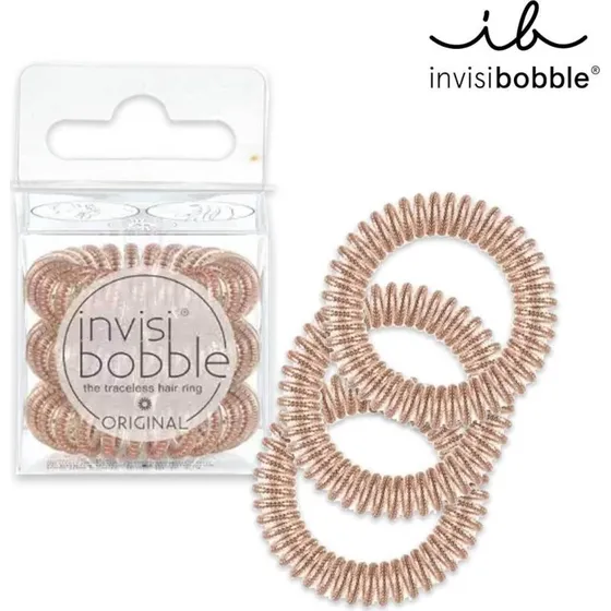 Invisibobble Original Bronze og Perler Hårbånd, 3 stk.